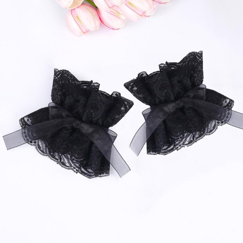 Маникюрные рукава с кружевной отделкой, Декор для ногтей, Сетчатые манжеты, Романтические нарукавники для особых случаев и маскарадных костюмов