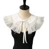 Vintage Ruffle Lace Collar Detachable Faux Collar Women and Girl Neckwear Blouse Skirt Decorative Collar for Theme Event