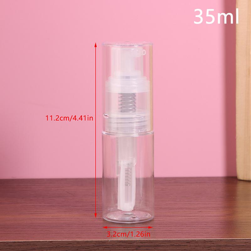 Многоразовые флаконы-распылители Дорожный прозрачный флакон для распыления пудры Диспенсер для детской присыпки Съемный Для путешествий Прозрачный пластик