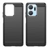 Hurtel Carbon Fiber Silicone Case for Honor Play 40 Plus / Honor X7a - Flexible Black Cover