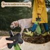 With Leash Clip Dog Poop Bag Holder Leathers Dog Poop Pickup Bag Dispenser  Outdoor