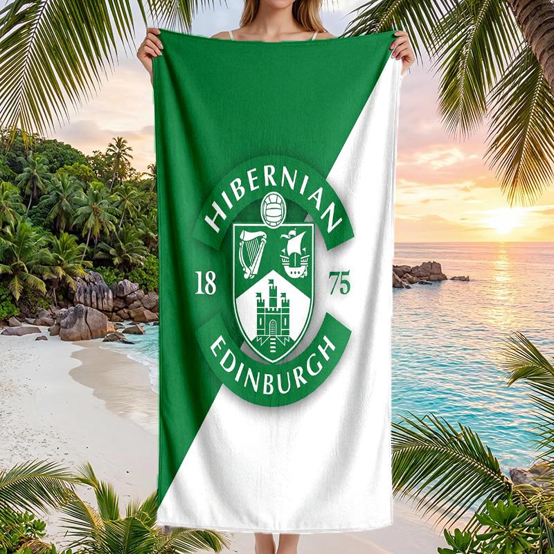 Hibs FC принт Быстросохнущее пляжное полотенце Микрофибра Впитывающее Портативное для путешествий Полотенце для плавания