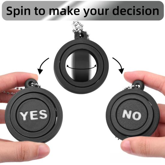 3D-печатный брелок «Да Нет», Вращающийся брелок-решатель, Портативная игрушка-антистресс для студента, офиса, Подарок для снятия стресса