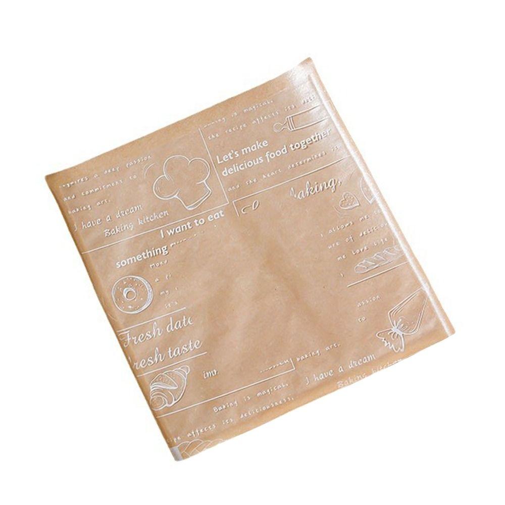 100 шт. Пакет для упаковки пищевых продуктов с мультяшным рисунком, термостойкий пакет, пакет для тостов, пончиков, бейглов