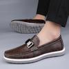 Fashion Genuine Leather Men Shoes Casual Men Comfortable Loafers Italian Moccasins Breathable Slip On Flats New Arrival Men Office Shoes
