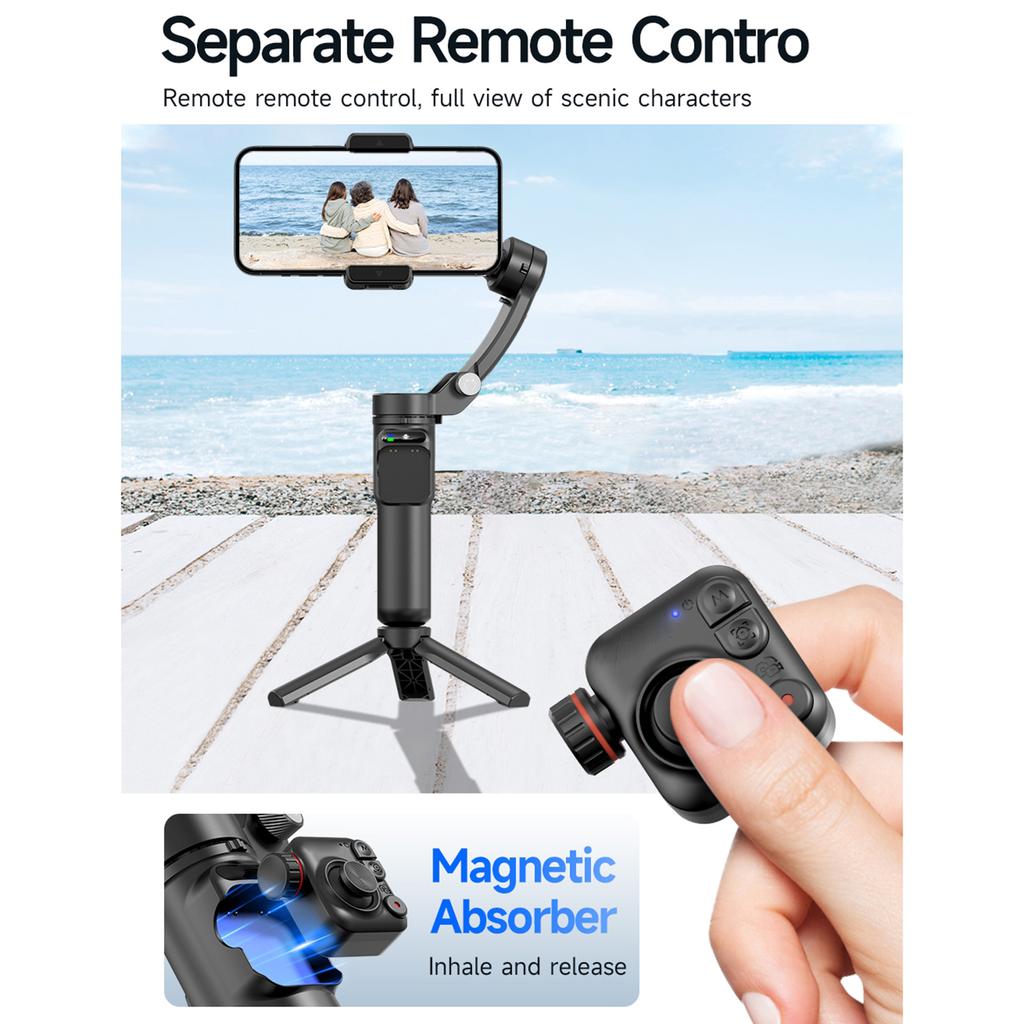 TOKQI M02 AI Kit Handheld 3 Axis Gimbal Stabilizer for Phone Vlog Gimbal Anti Shake Al Tracking Gesture Control with