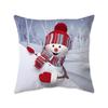 Santa Claus Snowman Holiday Pillow Case Gift Sleeper Sofa Bedroom Bedside Imitation Super Soft Pillow Back Pillow Case