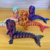 Plastic 3D Printed Mermaid Figurine Multi-jointed 6 Colors Mermaid Desktop Ornaments Movable Articulated Fidget Toy