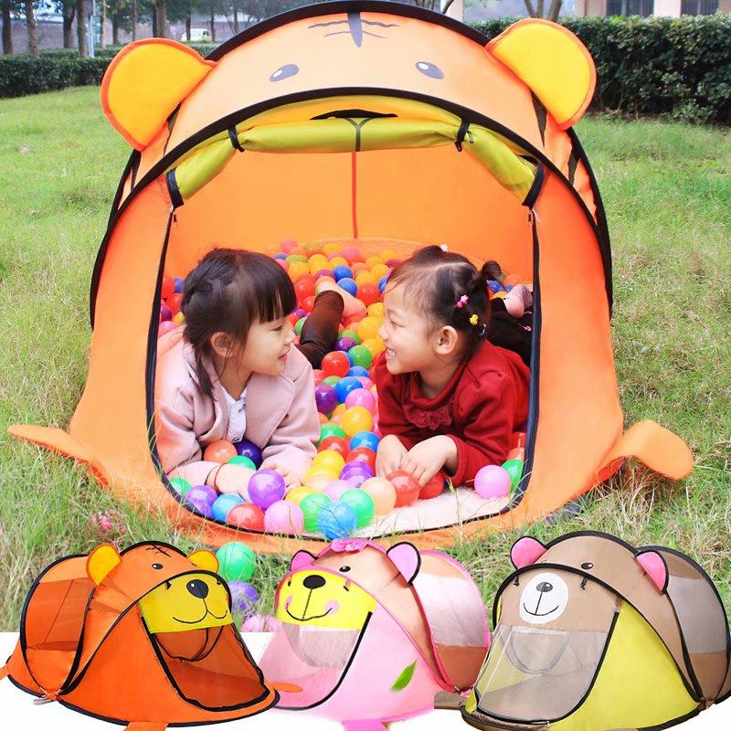 Portable Cartoon Animal Children Toys Tents Pool Pop Up Kids Play House Outdoors Travel Tent