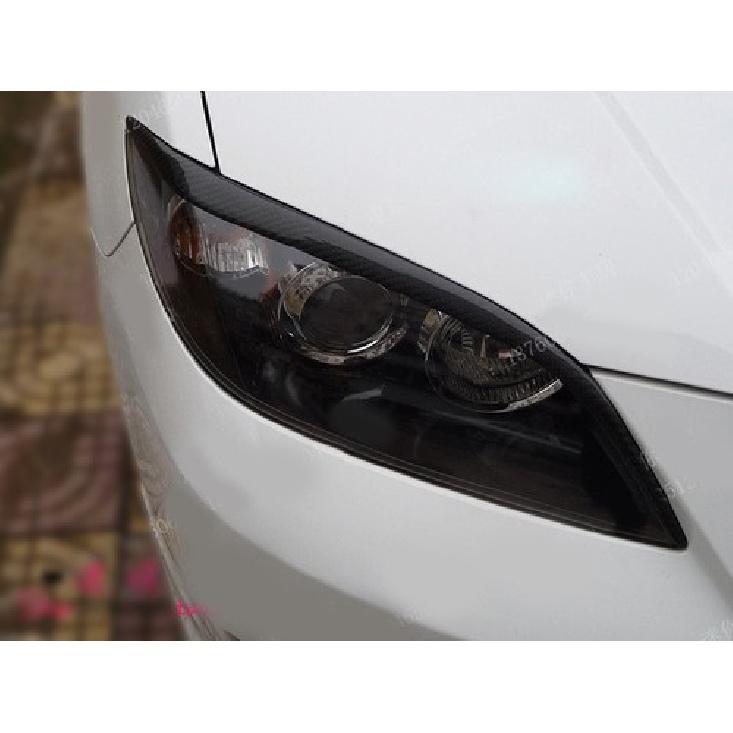 Накладка на передние фары из углеродного волокна, накладки-брови для Mazda 3 4-дверный 07-11