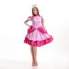 Halloween Super Mary Peach Princess Dress Adult Female Performance Dress Stage Dress