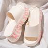 Thick Bottom Cloud Slippers Women Summer Fashion Print Wedge Platform Slides Woman Sandals 2025 Non-Slip Soft Sole Beach Shoes