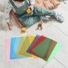 Tofficu Colored Cellophane Colored Cellophane PVC Craft Craft Transparent 8 Set of 18 Sheets, Cellophane, Material, Durable, Packing, Wrapping, DIY,