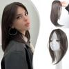 Middle Part Fake Bangs Fringe Synthetic Topper Hairpiece Clip-In Bang Extension Natural Invisible Clourse Hairpiece Women