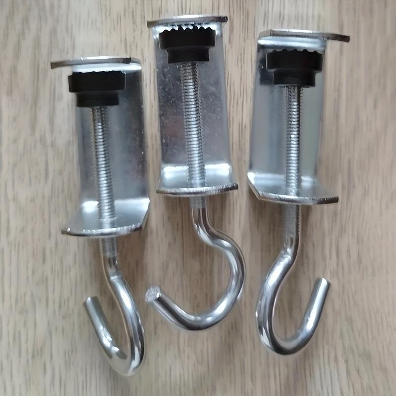 3Pcs Adjustable Bag Hooks, No-Drill Snap-On Desk Hooks, Office Cubicle Organizer For Backpacks And Shoulder Bags, Stylish Portable Desktop Hooks