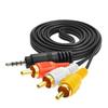 1M DVD TV Male to Male Speaker AV Cable AUX Cable Adapter Wire 3.5mm Jack to 3 RCA