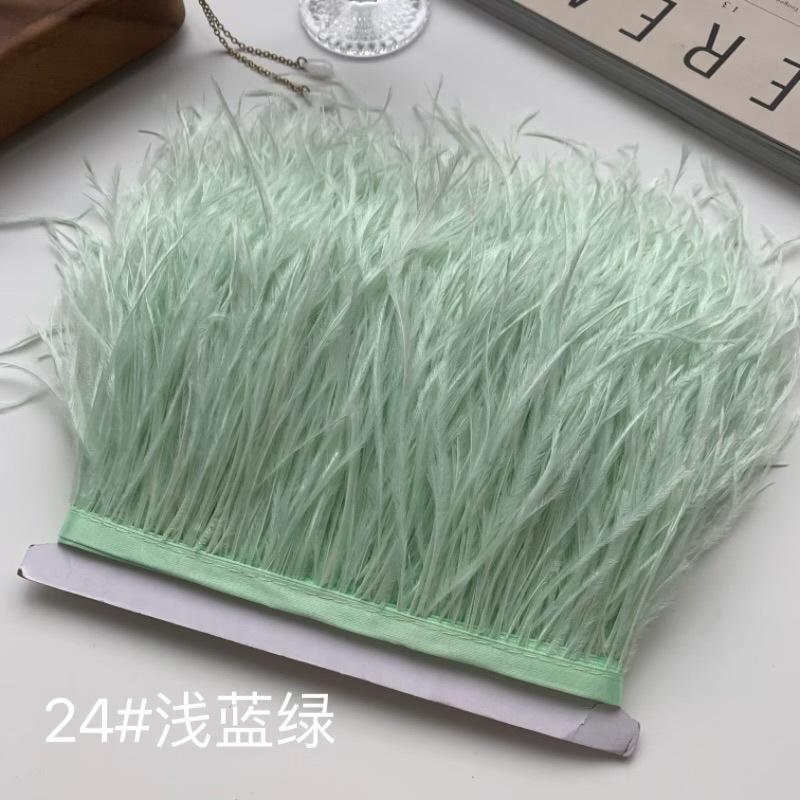 Ткань с отделкой из страусиных перьев 10-15 см Аксессуары для одежды DIY Украшение юбки Декольте платья Манжеты Перья