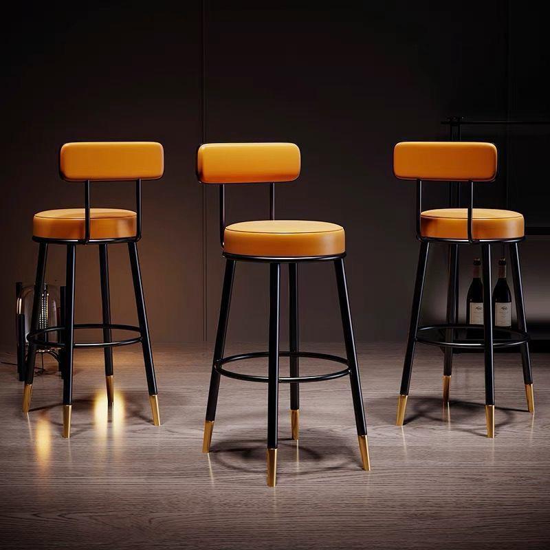 Nordic Modern High Backrest Bar Stool for Home & Coffee Shop