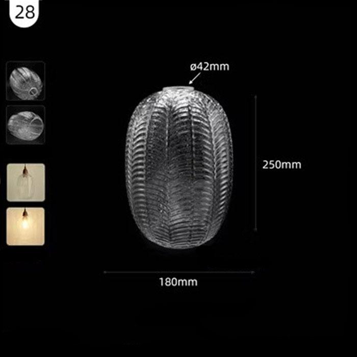 Большой прозрачный стеклянный абажур особой формы 42 мм, открывающаяся чаша, винная кружка, тыква, нестандартный прозрачный E26 E27, сменный абажур