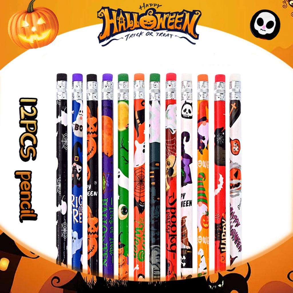 Канцелярские товары на Хэллоуин Ластик Карандаш Подарок для студента Набор карандашей на Хэллоуин