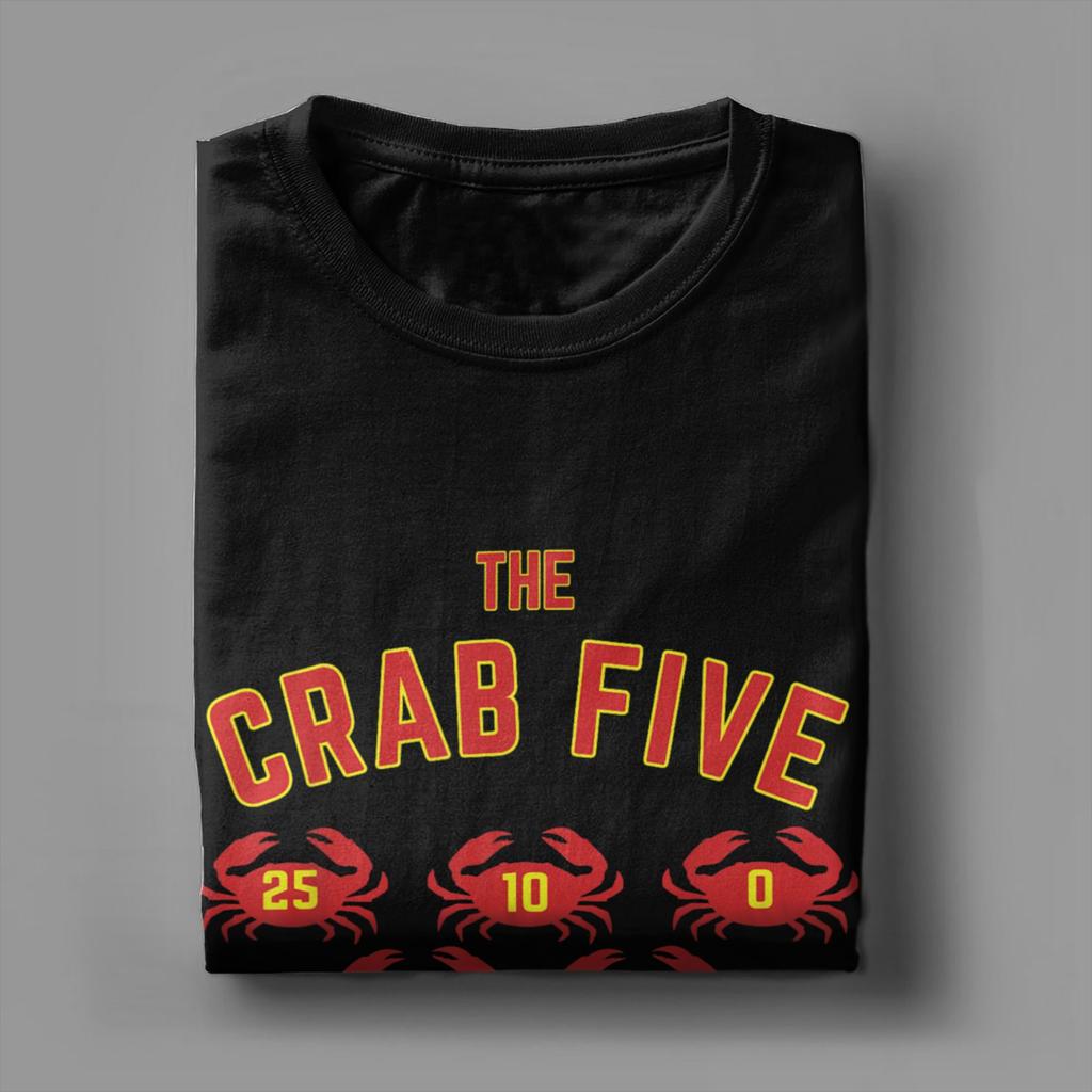Футболка Crab Five Maryland, мужская хлопковая футболка для отдыха, круглый воротник, баскетбольный номер, футболки с коротким рукавом, одежда с принтом