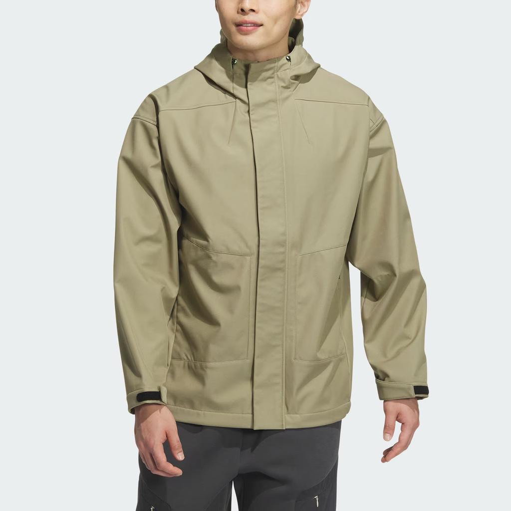 Adidas FW24 M Tran Jacket 2 Water Resistant Sports Casual Loose Fit Hooded Jacket Men Jackets Green JM9155