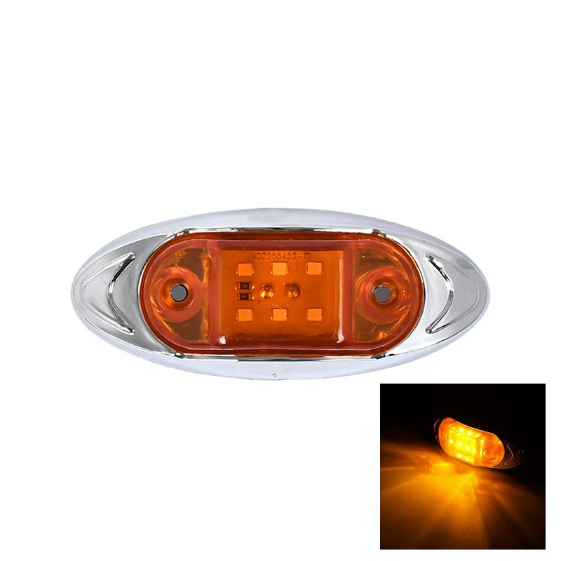 1 шт. 12 В 24 В авто 6 светодиодных сигнальных фонарей боковые габаритные огни прицепа грузовика сигнальная лампа многофункциональная водонепроницаемая ширина света