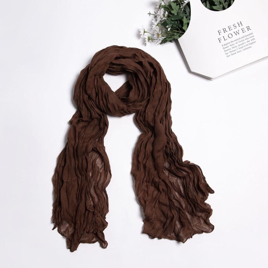 Twist Scarf, Balinese Yarn Candy Colored Pleated Scarf, Shawl Ladies Scarf