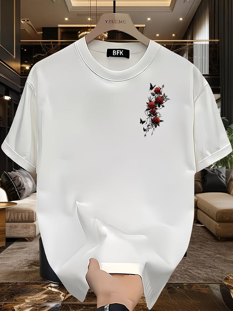 Oversized Angel Wings Butterfly Graphic T Shirts for Unisex Vintage Black White Wing Print Short Sleeve Tee Casual Streetwear