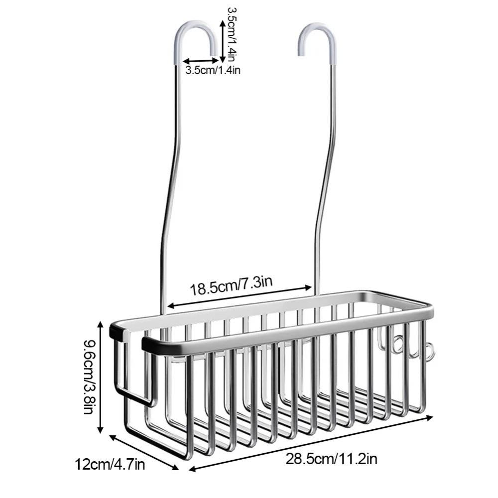 Wall-Mounted Bathroom Hanging Basket Toilet Shower Rack  Bath Products Storage Accessories