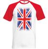 Потертая футболка с британским флагом Union Jack для мужчин Футбол Регби Англия Уэльс Великобритания