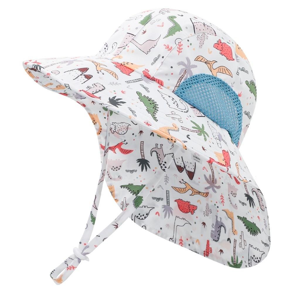 Breathable Mesh Panels Children Fisherman Hat Rainbow Folding Girls Sun Hat Summer