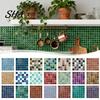 Peel And Stick Mosaic Tile Stickers 10Pcs 3D Wall Sticker, Waterproof Oil-Proof Decal, Oil Proof Decorative Covering Kitchen Backsplash, Self-Adhesive