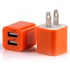 Цвет 2 порта USB Выход 5 В Настенное зарядное устройство Вилка Дорожный адаптер питания Телефон