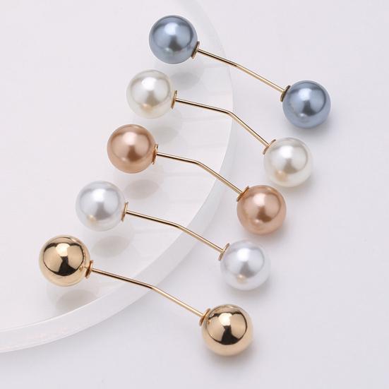 Clothes Brooch Classic Simple Graceful Fine Workmanship Fixed Clothes Simulation Pearl Pin for Dating