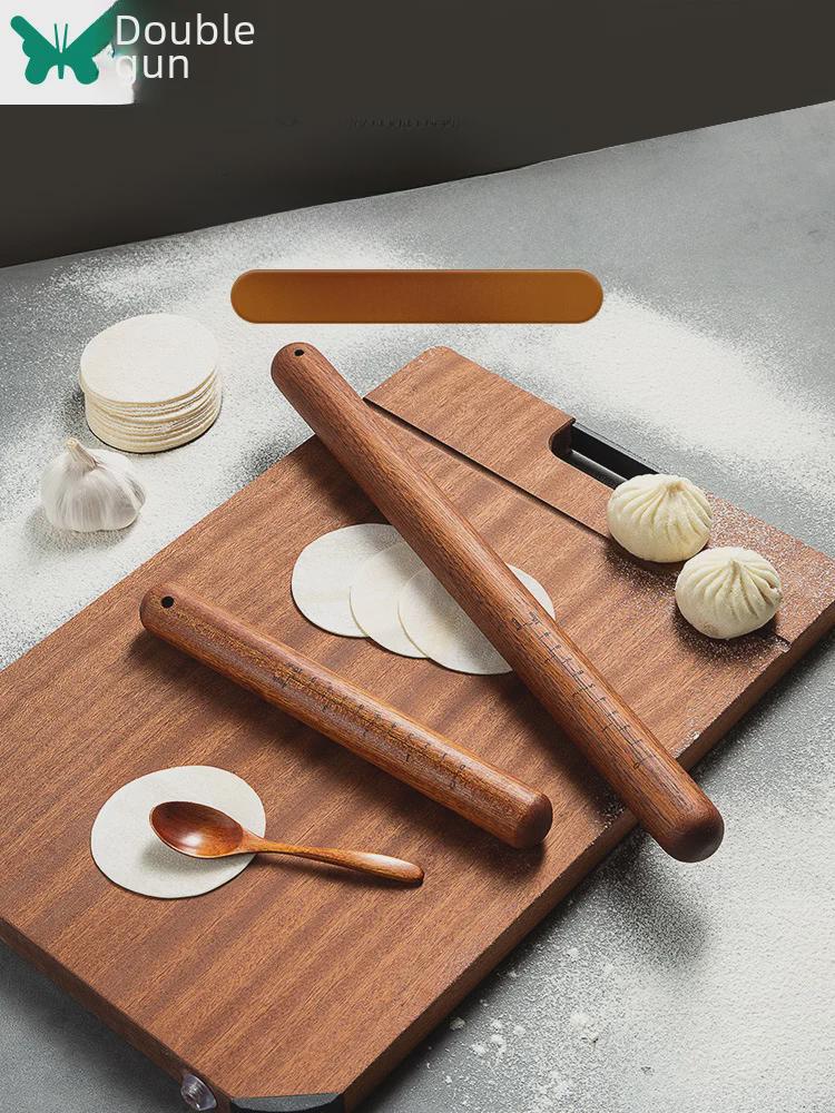 Скалка Double Gun из красного сандалового дерева с антипригарным покрытием для лапши и пельменей
