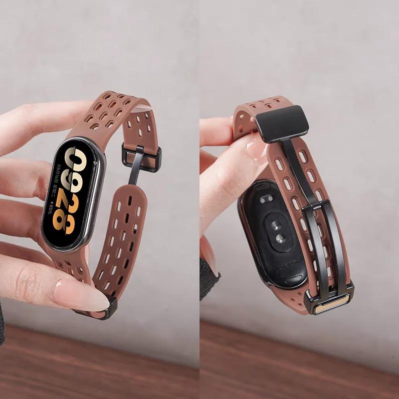 Мягкий силиконовый ремешок для Xiaomi Mi Band 9/8 Correa Браслет Наручный Miband 8 Спорт Водонепроницаемый Сменный ремешок для Xiaomi Band 9