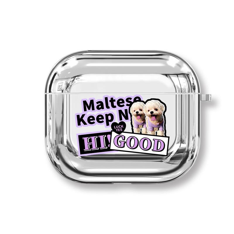 Зеркальный чехол Zhitai Apple 15 «три в одном» для iPhone 14 с гальваническим покрытием для наушников AirPods 2/3.