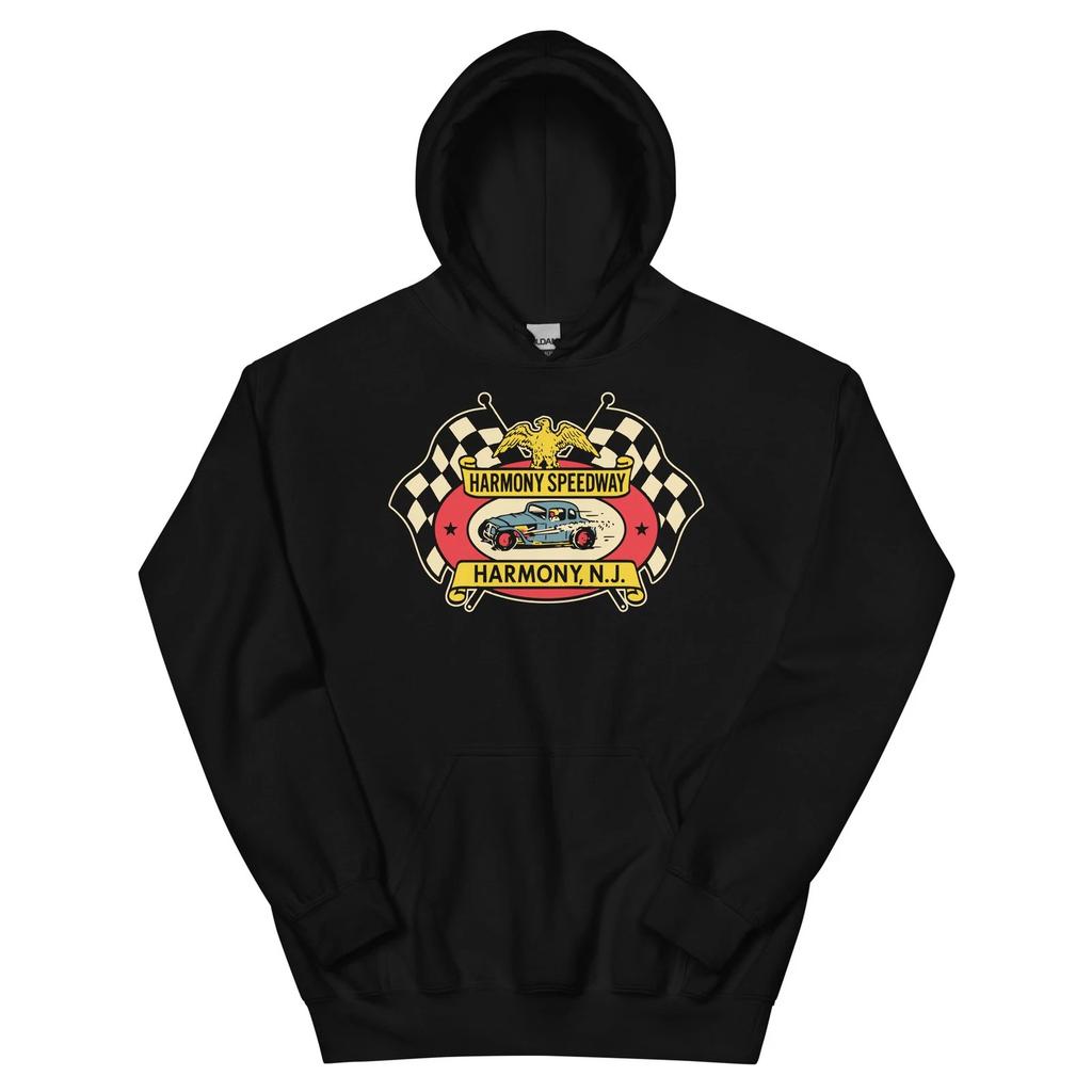 Harmony Speedway Vintage Race Stock Car Racing Unisex Hoodie