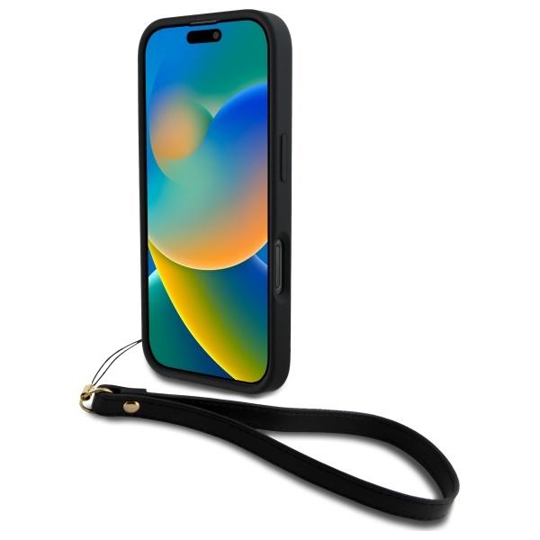 Dkny Dkhcp16Lpbswsk Iphone 16 Pro 6.3   Czarny/Black Hardcase Wrist Strap Stock Logo