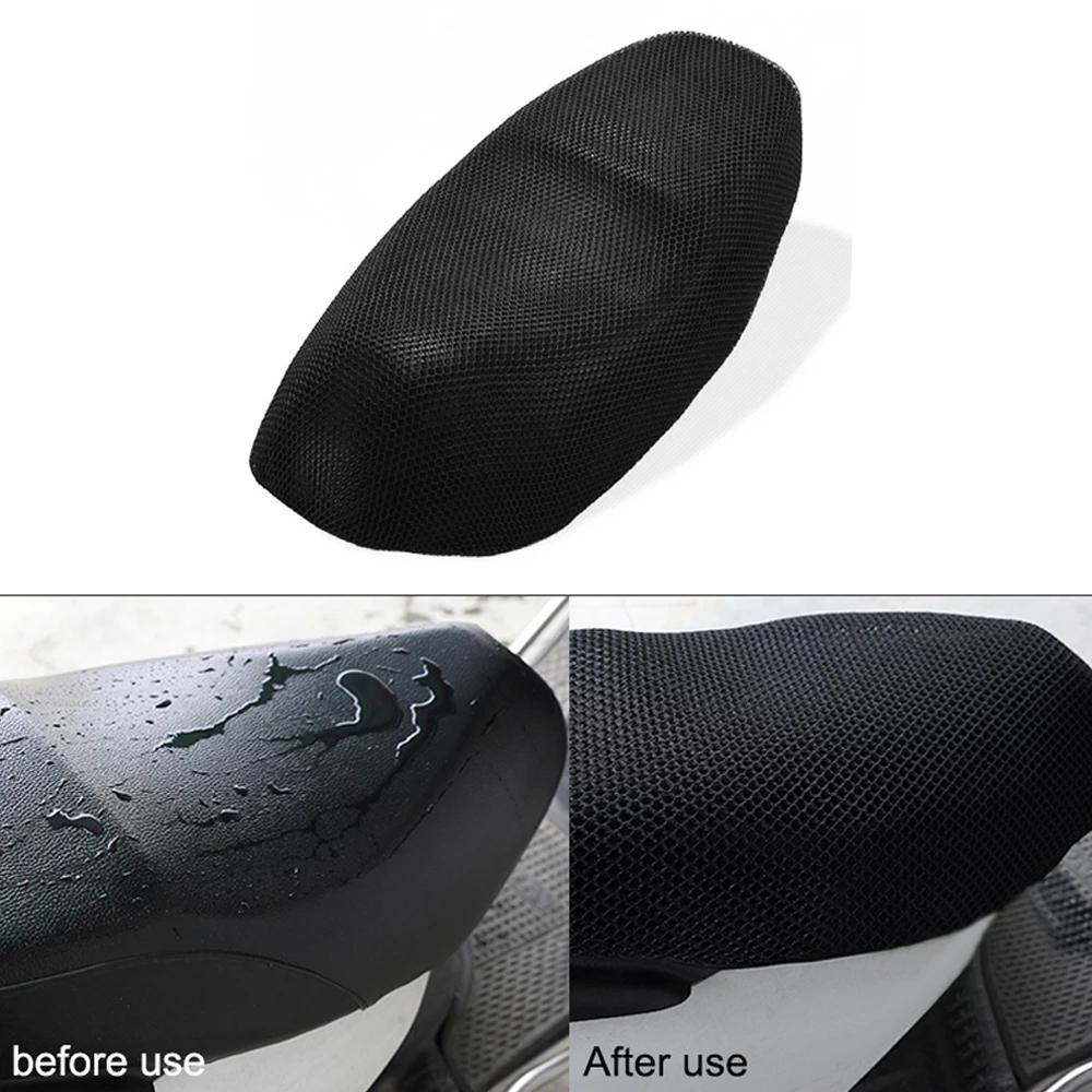Black Anti-slip Net Seat Cover Electric Bike 3D Mesh Protector Seat Covers Motorcycle Cushion Cover