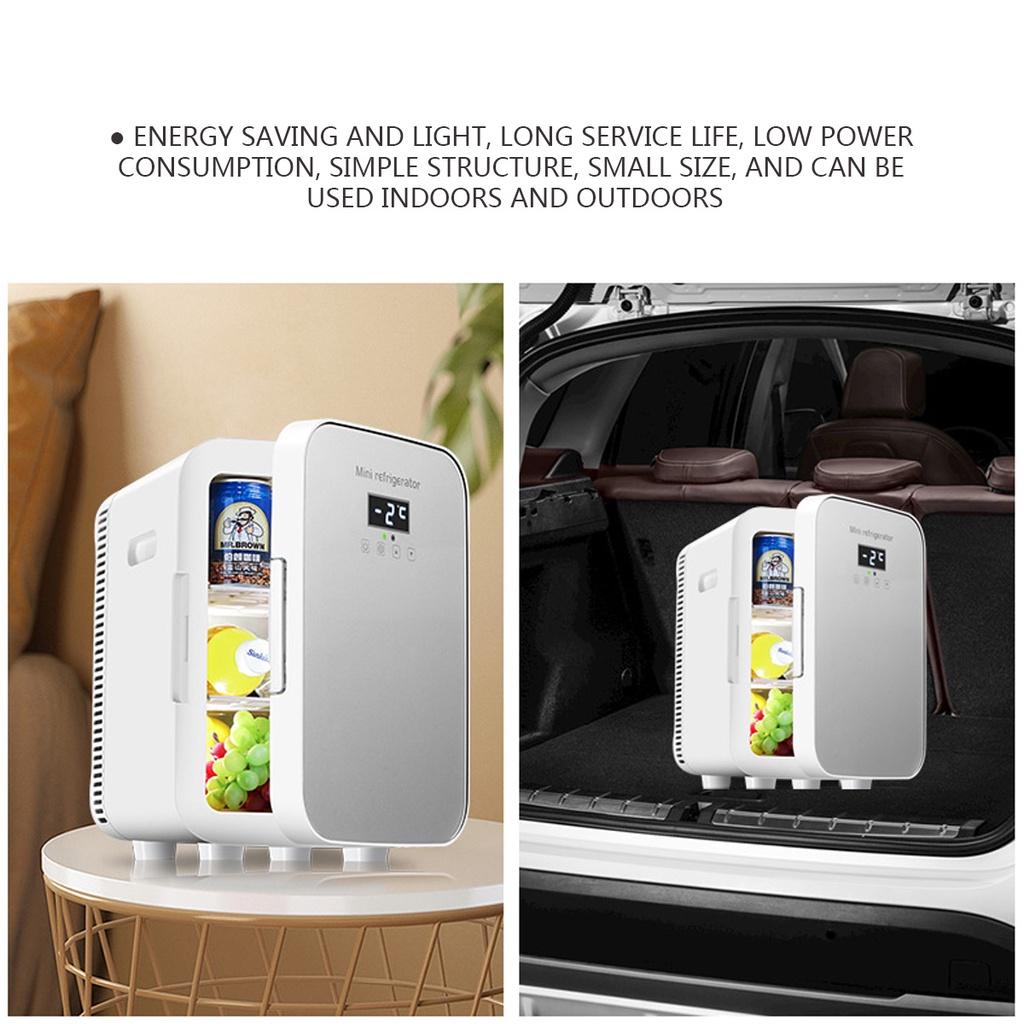 DC12-24V/AC220V домашний/автомобильный холодильник двухъядерный морозильник с подогревом для хранения продуктов питания, фруктов, холодильник-кулер 55 Вт для дома, путешествий, кемпинга, 15 л