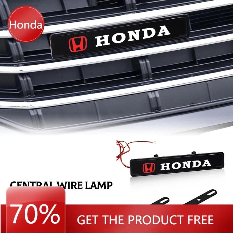 XR Car New Honda Car Front Grille Sticker Badge Car Head Grill Emblem LED Light Emblem For Honda Mugen Accord Odyssey JAZZ CRV