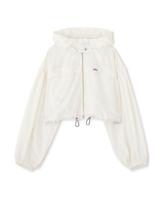 Женская короткая куртка из нейлона с логотипом Jill by Jill Stuart белого цвета