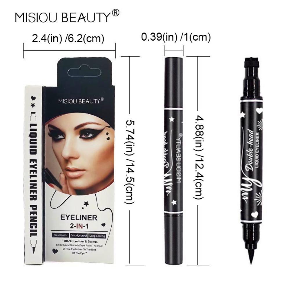 Misiou Beauty Ультратонкая черная пятиконечная звезда печать двойного назначения водостойкая несмазывающаяся подводка для глаз жидкая подводка для глаз