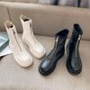 2025 Spring New Women's Boots Fashion Simple British Style Front Zipper Women's Shoes