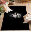 Yellow Stripes Soccer Player Area Rug Suitable for Bedrooms Study room Balcony Foyer Antislip Carpet Anime Office Decor Best for Christmas