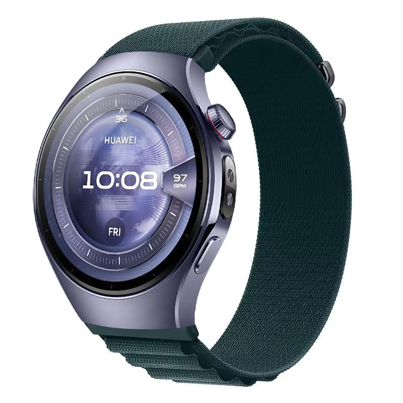Нейлоновый петлевой ремешок 22/20 мм для Huawei Watch 5-4-3/GT4-5-5Pro 46 мм Удобный прочный браслет для Amazfit Active 2 Bip 6 Correa
