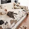 Ins Style Cute Cartoon Sofa Towel Full Cover Fabric Chenille Universal Sofa Cover Anti Cat Scratch