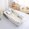 Luddy Crib Newborn Baby Bed with Pillow Foldable Portable Crib Portable Baby Gift Breathable Washable Months Bed-in-Bed Co-Sleeping 0-24